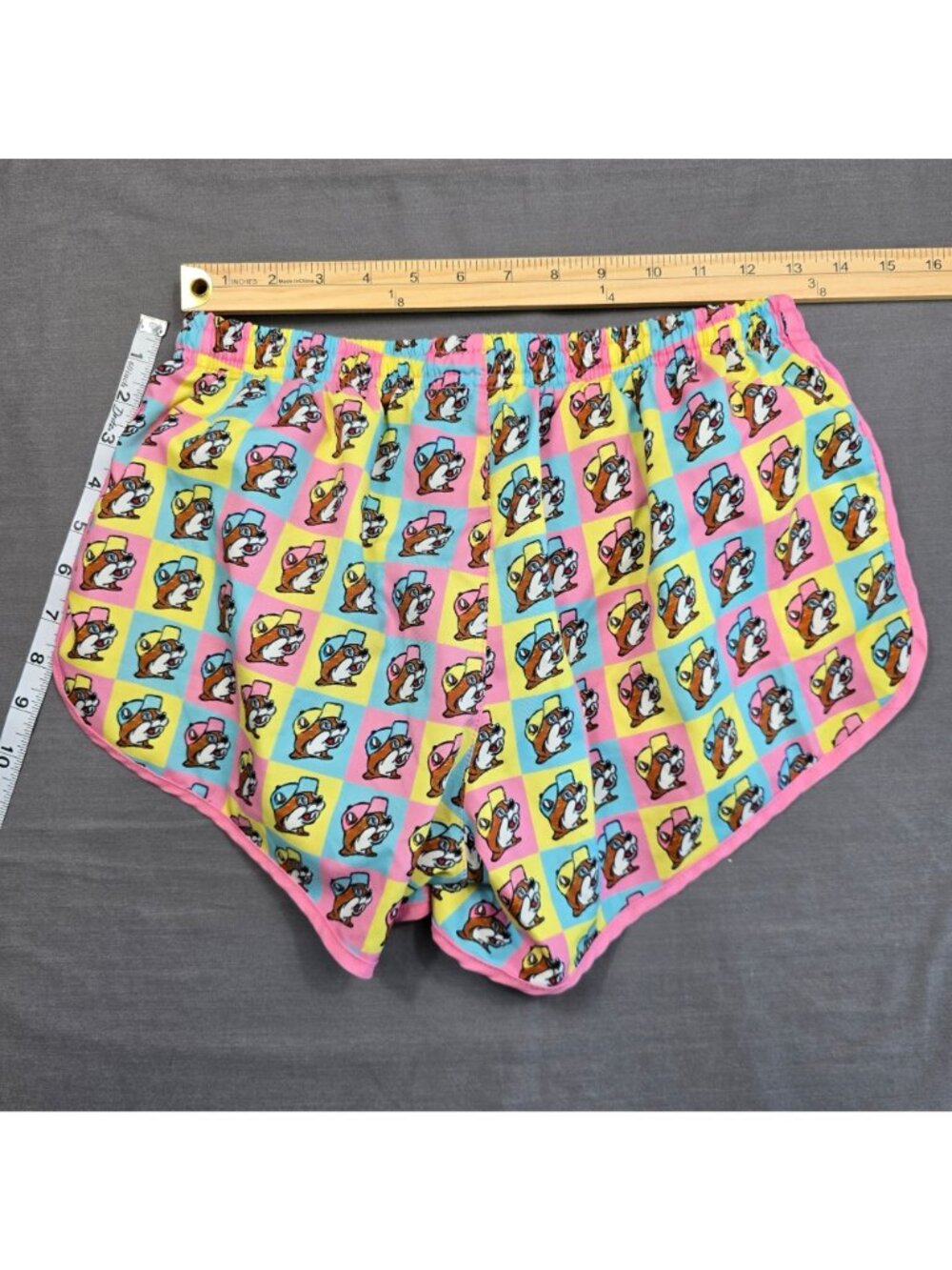 Bucees Small Womens Athletic Swim Shorts Pink - Picture 3 of 3